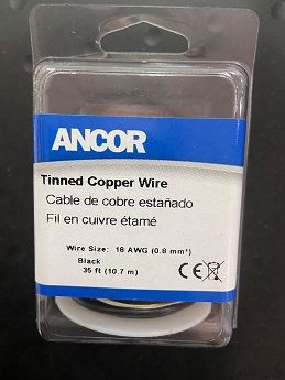 Tinned Copper Wire 18 Awg 0 8mm2 Black 35ft Octopus Electrical Service